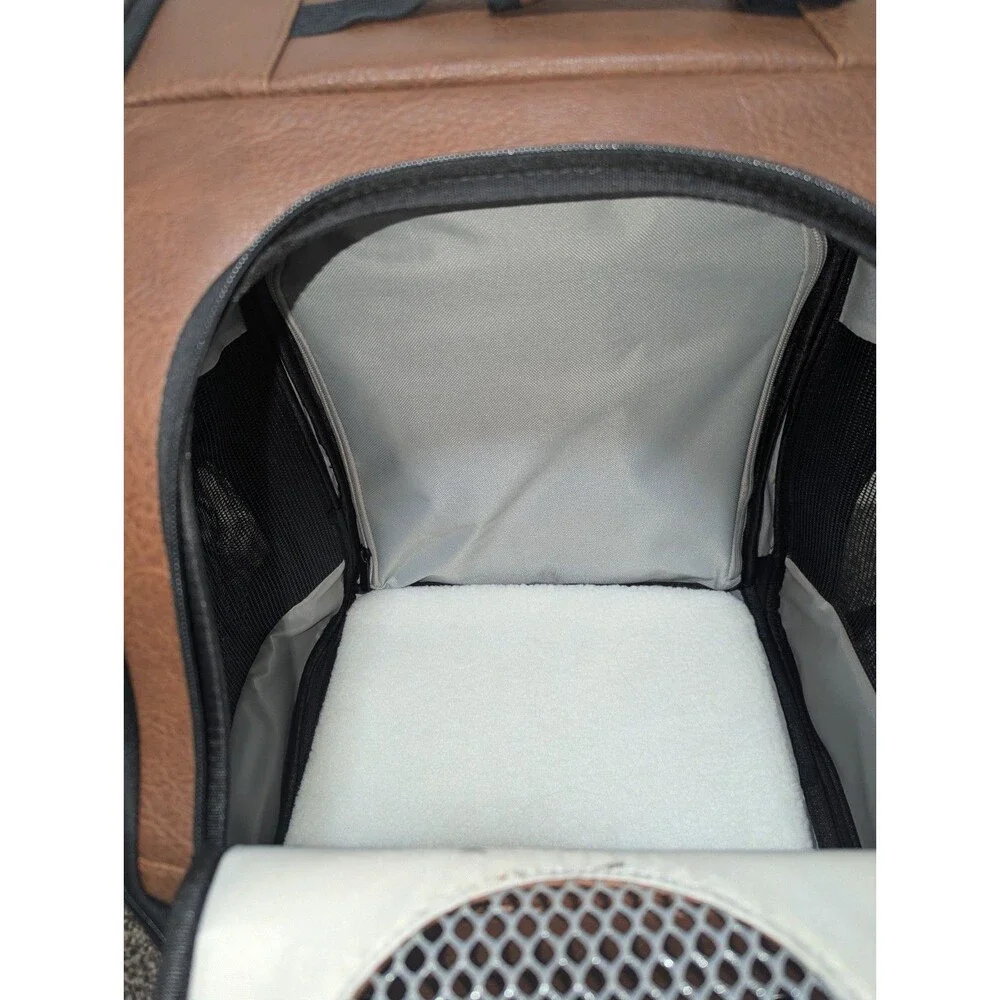 Brown Cat Dog Backpack with Vented Space Backpack NWOT